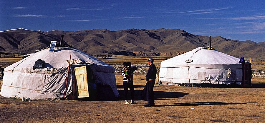 pv rules gers.jpg - Solar power was pretty common in Mongolia.  Satellite TV was popular.